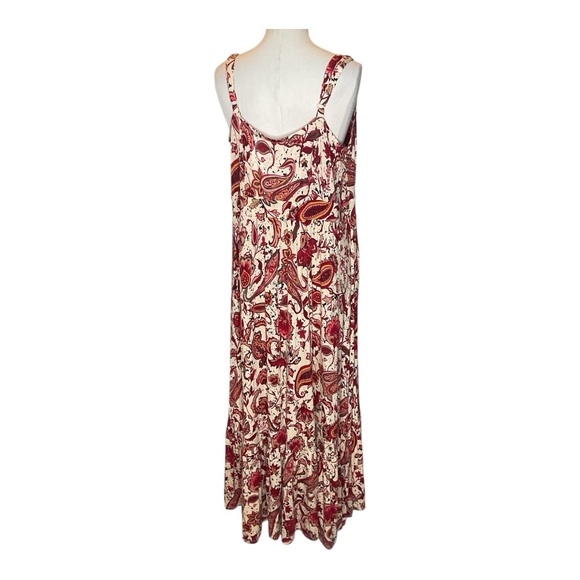Torrid Paisley Maxi Dress Size 2 Sleeveless Boho Floral Stretch - Picture 2 of 5